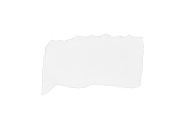 piece of ripped torn white paper with space for text isolated on white or transparent png