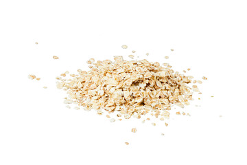 pile of oat flakes isolated on white or transparent png