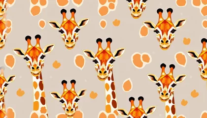 Adorable giraffe print seamless vector pattern  perfect for fabric, paper, and more, graphic, long