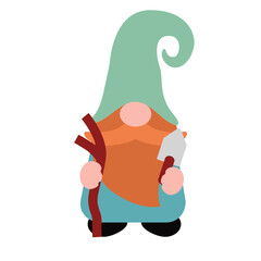 Cute Garden Gnome. Vector illustration