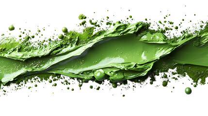 Splash of green paint isolated on white background