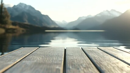 A tranquil virtual lake scene for mindful wellness activities - Powered by Adobe