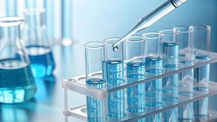 Close-Up of Laboratory Glassware and Pipette in Scientific Research