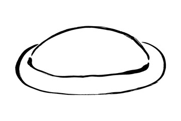 筆タッチの手描きのオムライスのイラスト