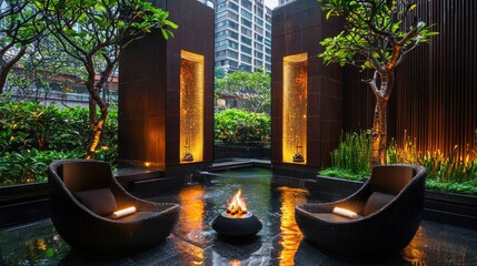 Obraz premium Premium Pool Garden View