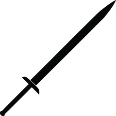 minimalist long sword silhouette
