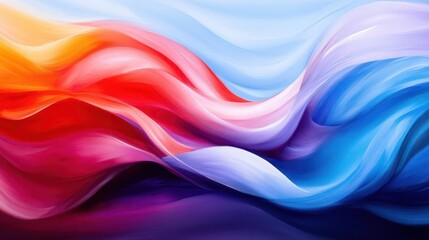 Fototapeta premium Abstract colorful background with flowing liquid-like shapes.