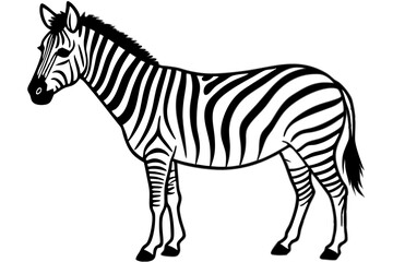 Zebra Silhouette Sketch