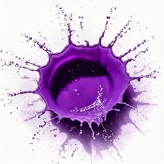 Splash liquid  top-down view  hitting an invisible surface