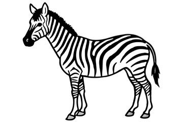 Zebra Silhouette Sketch