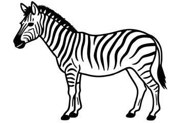 Zebra Silhouette Sketch