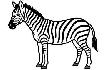 Zebra Silhouette Sketch