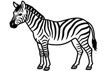Zebra Silhouette Sketch