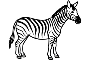 Zebra Silhouette Sketch