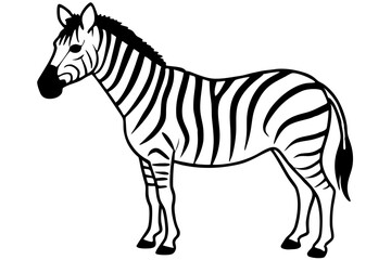 Zebra Silhouette Sketch