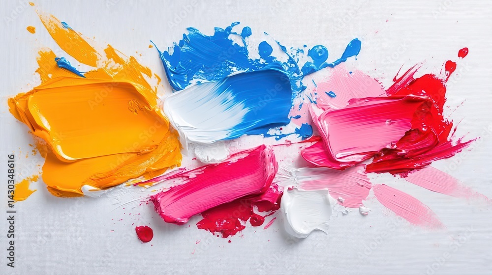 Poster abstract colorful background with flowing liquid-like shapes.