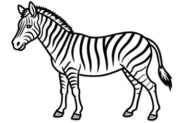 Zebra Silhouette Sketch