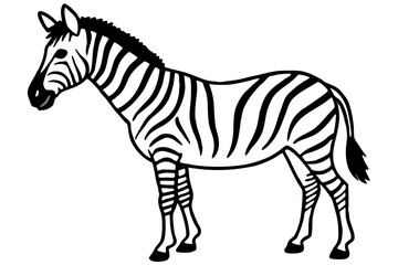 Zebra Silhouette Sketch