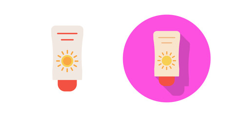 Sun Cream Vector Icon