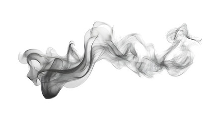smoke ring swirl isolated on white background, high-definition, realistic look