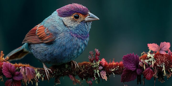 a cute colorful paradise bird
