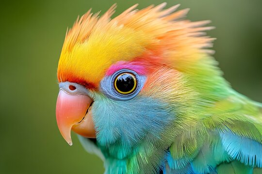 a cute colorful paradise bird