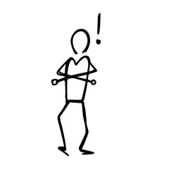 Sticks man doodles vector