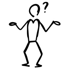 Sticks man doodles vector