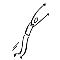 Sticks man doodles vector