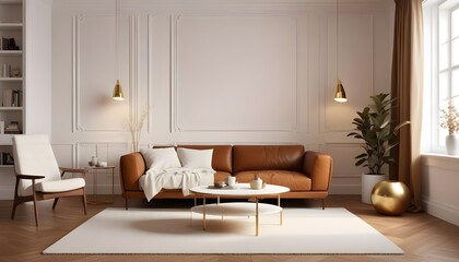 interior modern design room 3d