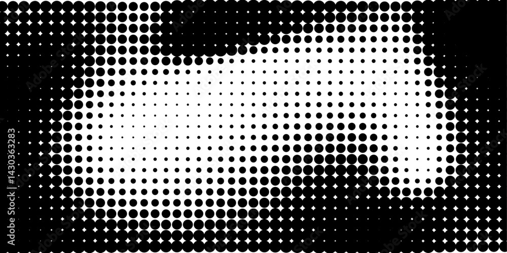 Fototapete black halftone dot fade. halftone background. gradient half tone abstract wave with a dotted texture