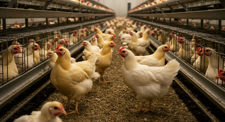 chickens in the farm