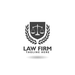 Law firm logo icon with template