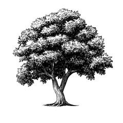 Tree art drawing sketch vector