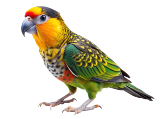 colorful parrot isolated on white