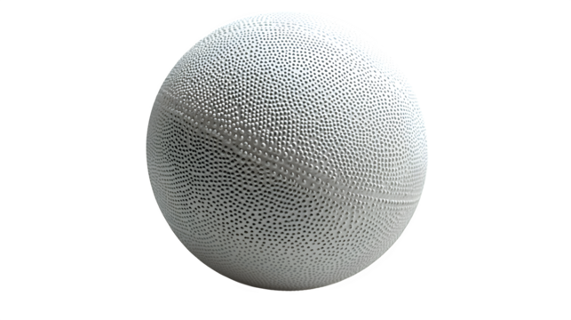 White basketball, high-definition, realistic look, isolated on white background