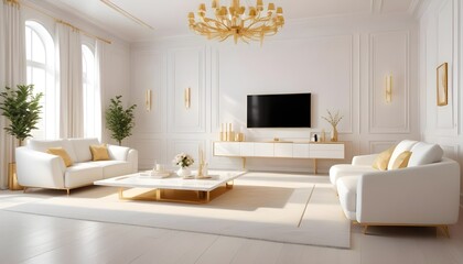 interior modern design room 3d