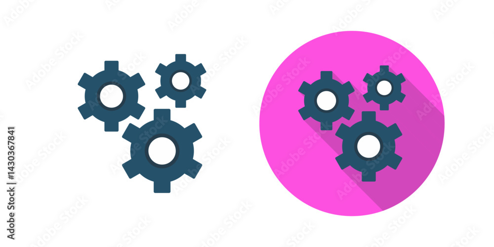 Canvas Prints gears vector icon