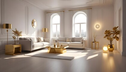 interior modern design room 3d
