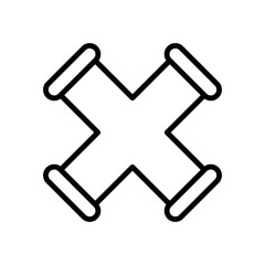 pipe sign symbol vector icon	
