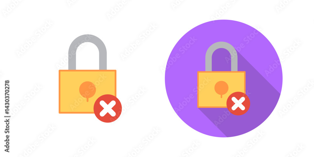 Canvas Prints insecure vector icon
