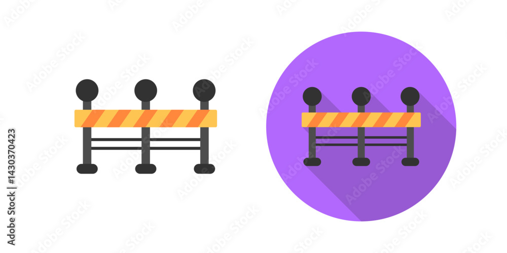 Canvas Prints roadblock vector icon