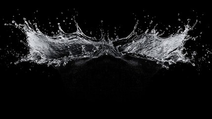 Obraz premium Water Splash on Black Background