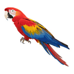 Fototapeta premium Illustration of Scarlet Macaw macaw scarlet parrot vector