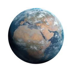 Fototapete Nasa Planet Earth Globe full frame view from space uncropped isolated Africa Europe Middle East alpha channel realistic 3D render highly detailed 6K   © natographics