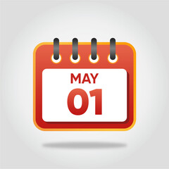 May 1 Calendar Illustration