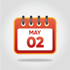 May 2 Calendar Illustration