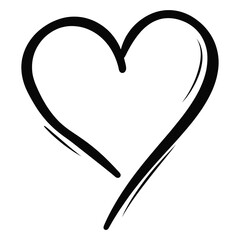 Minimalist heart line art design vector