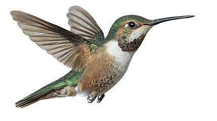 Fototapeta premium Vibrant Hummingbird in Flight Captured with Graceful Elegance