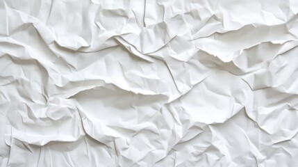 Fototapeta premium Crinkled white paper texture